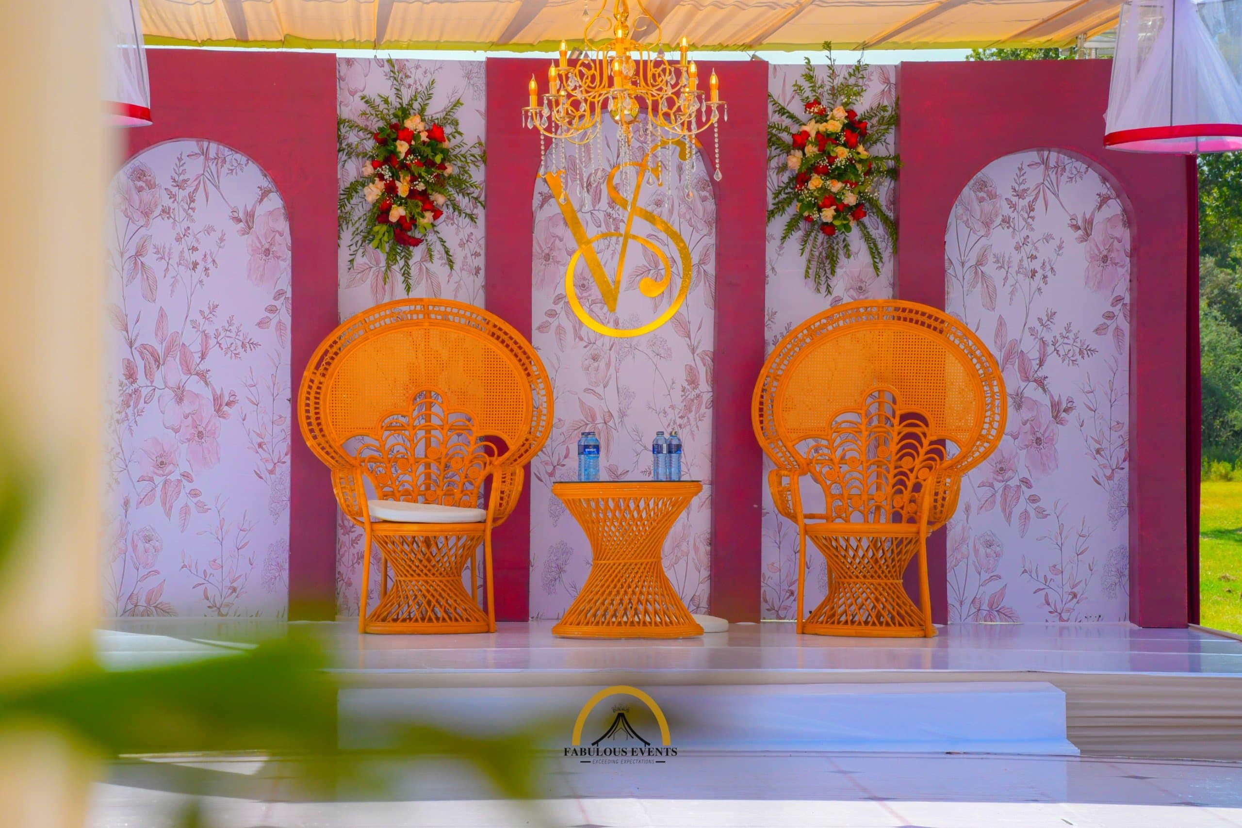 Bridal peacock chairs