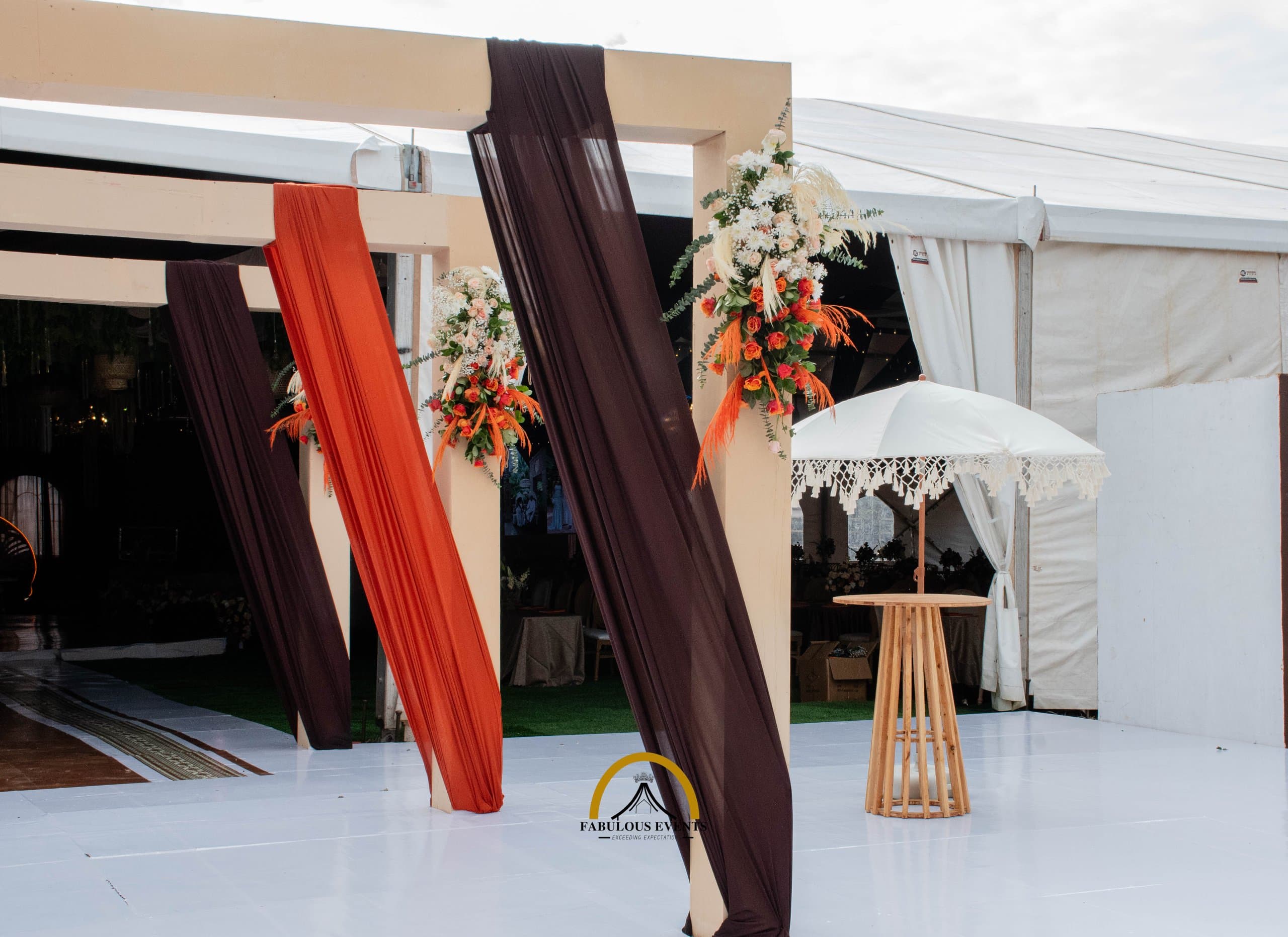 A stunning wedding lobby area